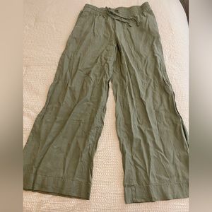 New Target Brand “A New Day” green linen wide leg pants
